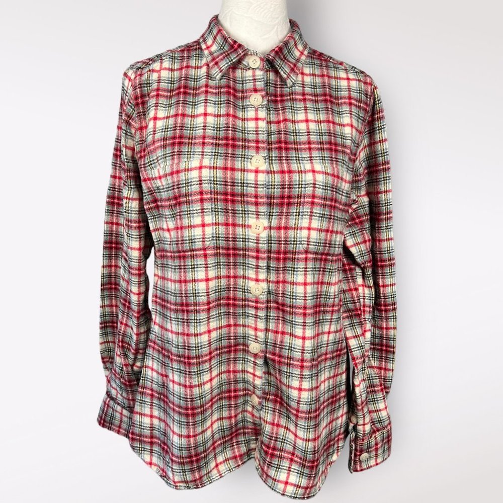 Vintage Thick Soft Flannel Long Sleeve Shirt Small